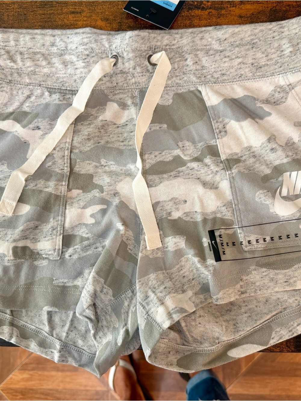 Nike Light Gray Women's Casual Shorts with Drawstring NWT